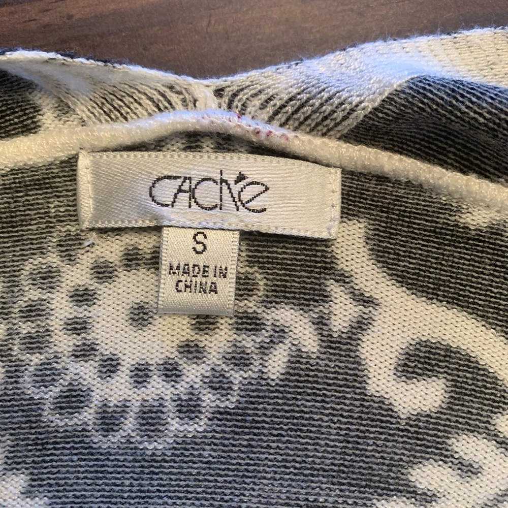 Cache Open Front Cardigan, Size Small - image 5